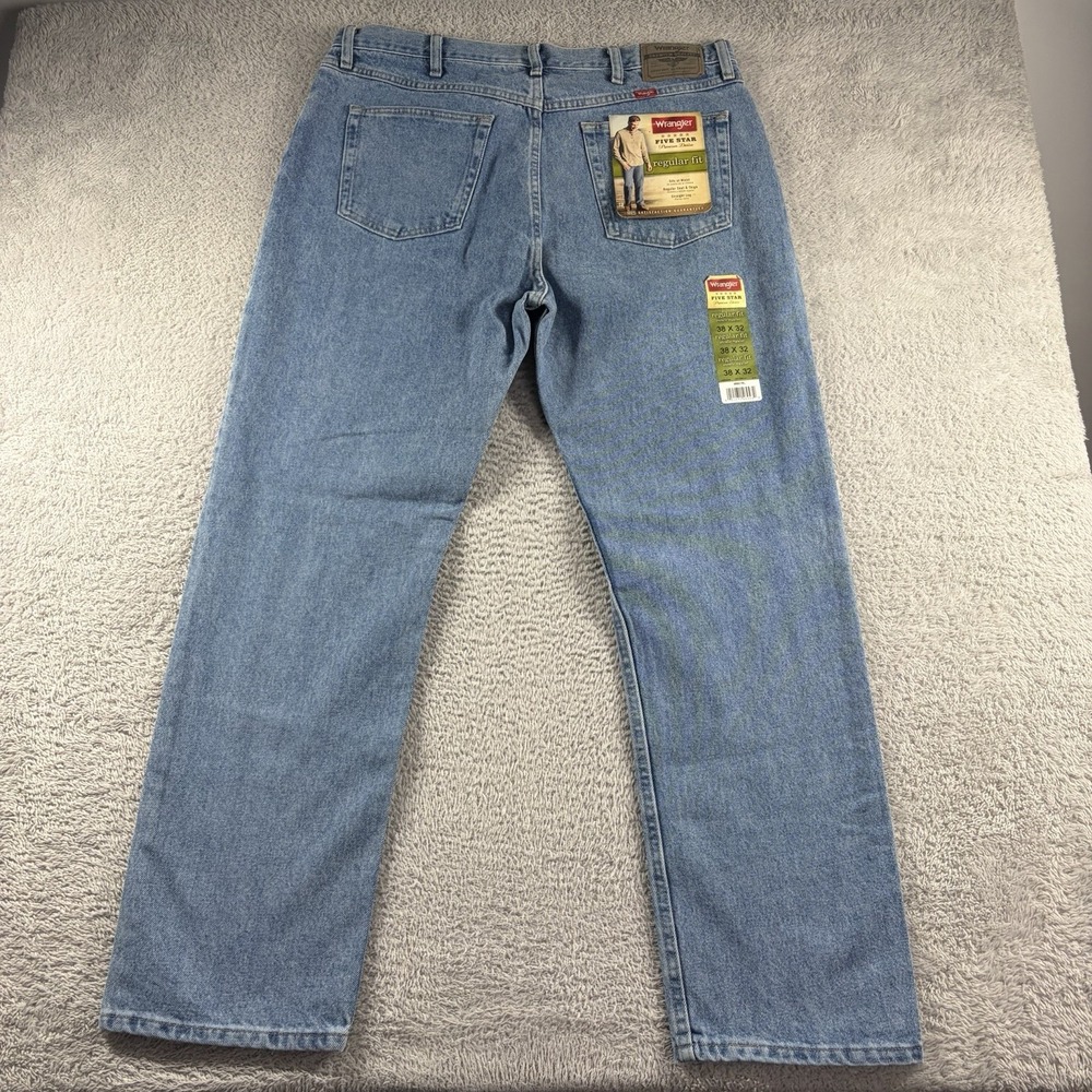 Vintage Wrangler 9650-1SL Regular Fit Jeans Mens‎ 38x32 Light Wash NWT Deadstock